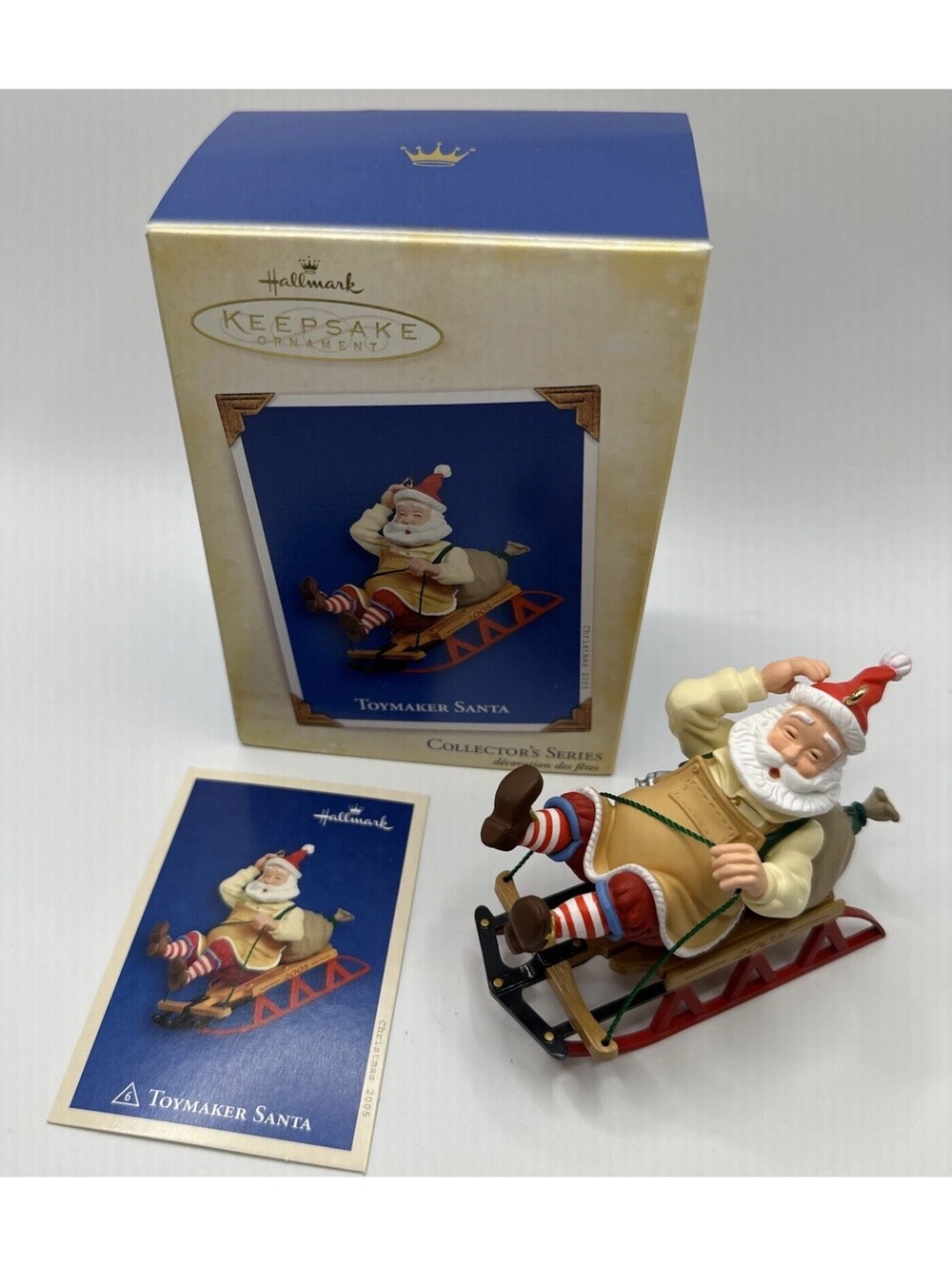 Hallmark Ornament 2005 Toymaker SANTA On A Sleigh # 6 In Collector’s Series